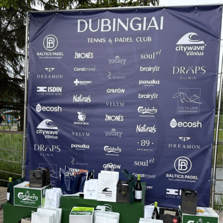 DREAMON tarp padelio vasaros sezono atidarymo turnyro rėmėjų