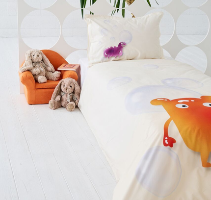 Vaikiškas patalynės komplektas  „Gummy Pink/Orange“