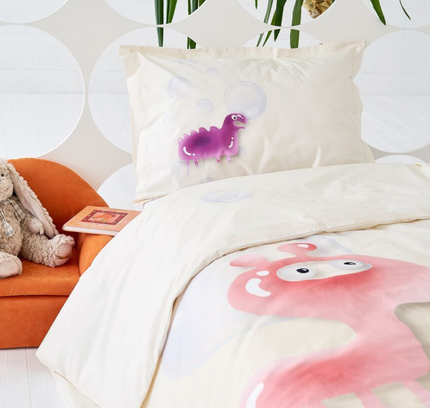 Vaikiškas patalynės komplektas  „Gummy Pink/Orange“