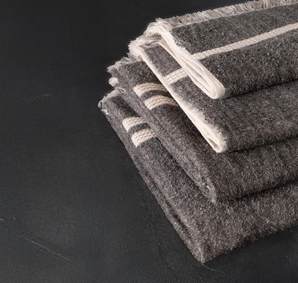 Premium Linen rankšluostis iš medvilnės ir lino