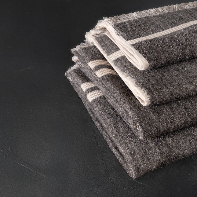 Premium Linen rankšluostis iš medvilnės ir lino