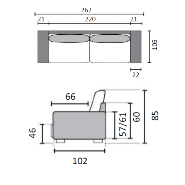Stilingo smėlio spalvos audinio „Alabama 3XL“ sofa su šiuolaikišku dizainu, užtikrinančiu maksimalų komfortą.