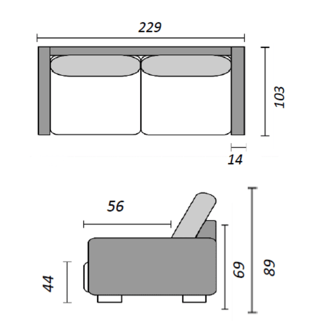 Sofa su miegama funkcija Alabama 3S (Eden)