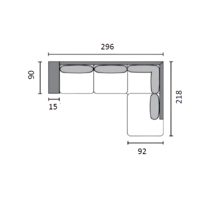 Minkštas kampas Chicago OE Left (Malmo-195/2)