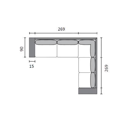 Minkštas kampas Chicago CORNER (Lido-160/2)