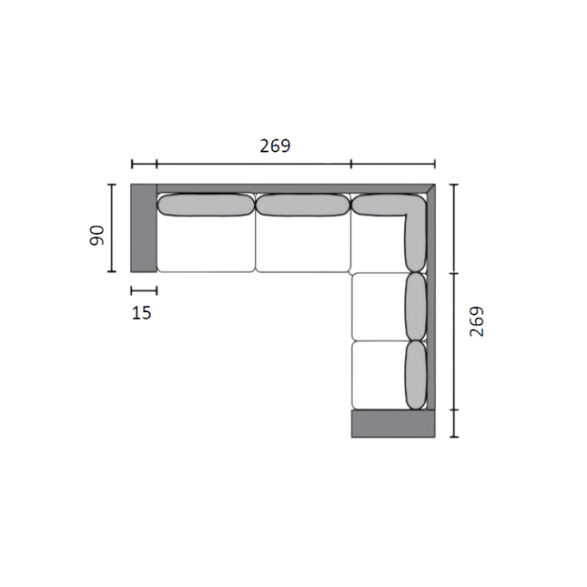Minkštas kampas Chicago CORNER (Lido-160/2)