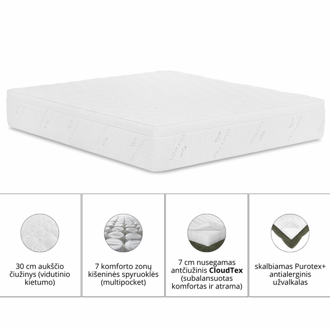 Čiužinys Dreamon Luxury „C PLUS“ 30 cm