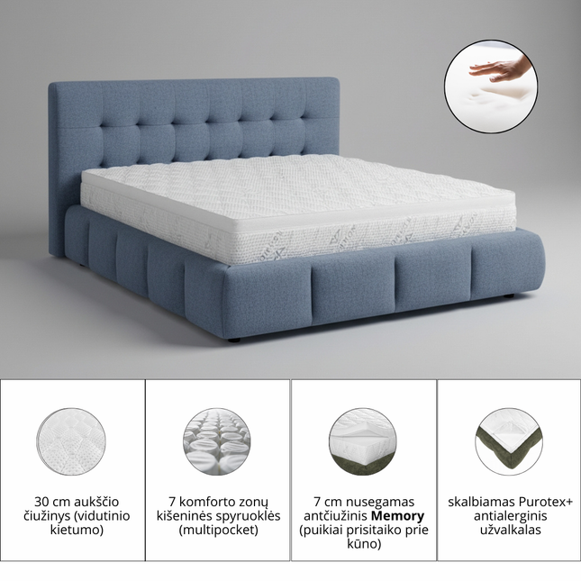 Čiužinys Dreamon Luxury „M PLUS“ 30 cm