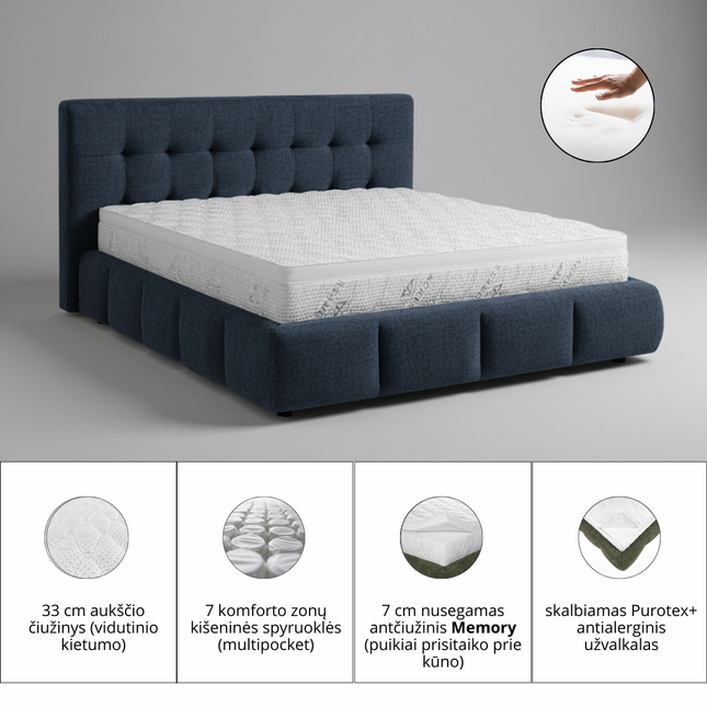 Čiužinys Dreamon Luxury „M PLUS“ 33 cm