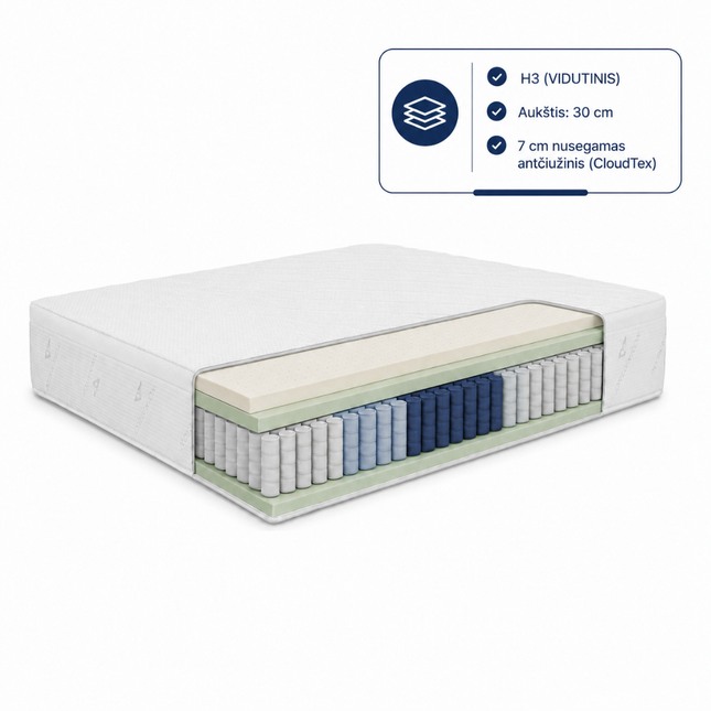 Čiužinys Dreamon Luxury „C PLUS“ 30 cm