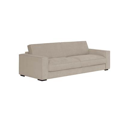 Stilingo smėlio spalvos audinio „Alabama 3XL“ sofa su šiuolaikišku dizainu, užtikrinančiu maksimalų komfortą.