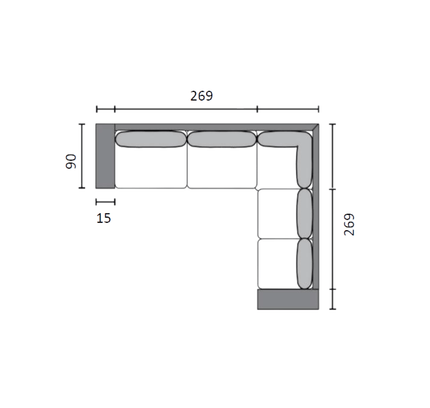 Minkštas kampas Chicago CORNER (Varese-160/2)