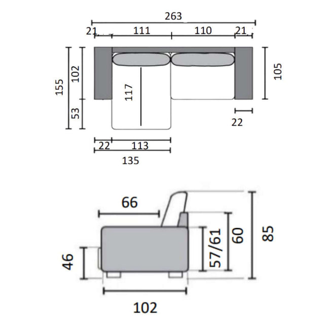 Minkštas kampas Alabama 15+D (Lincoln)