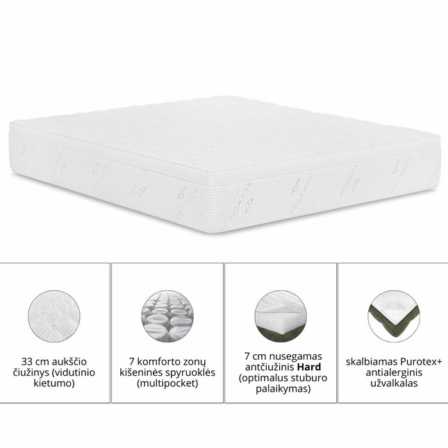 Čiužinys Dreamon Luxury „H PLUS“ 33 cm