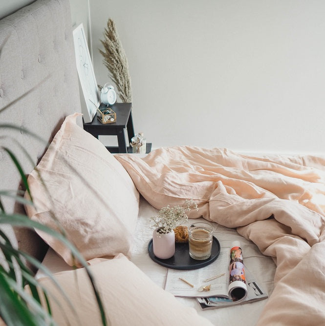 creamy flax bedding set 